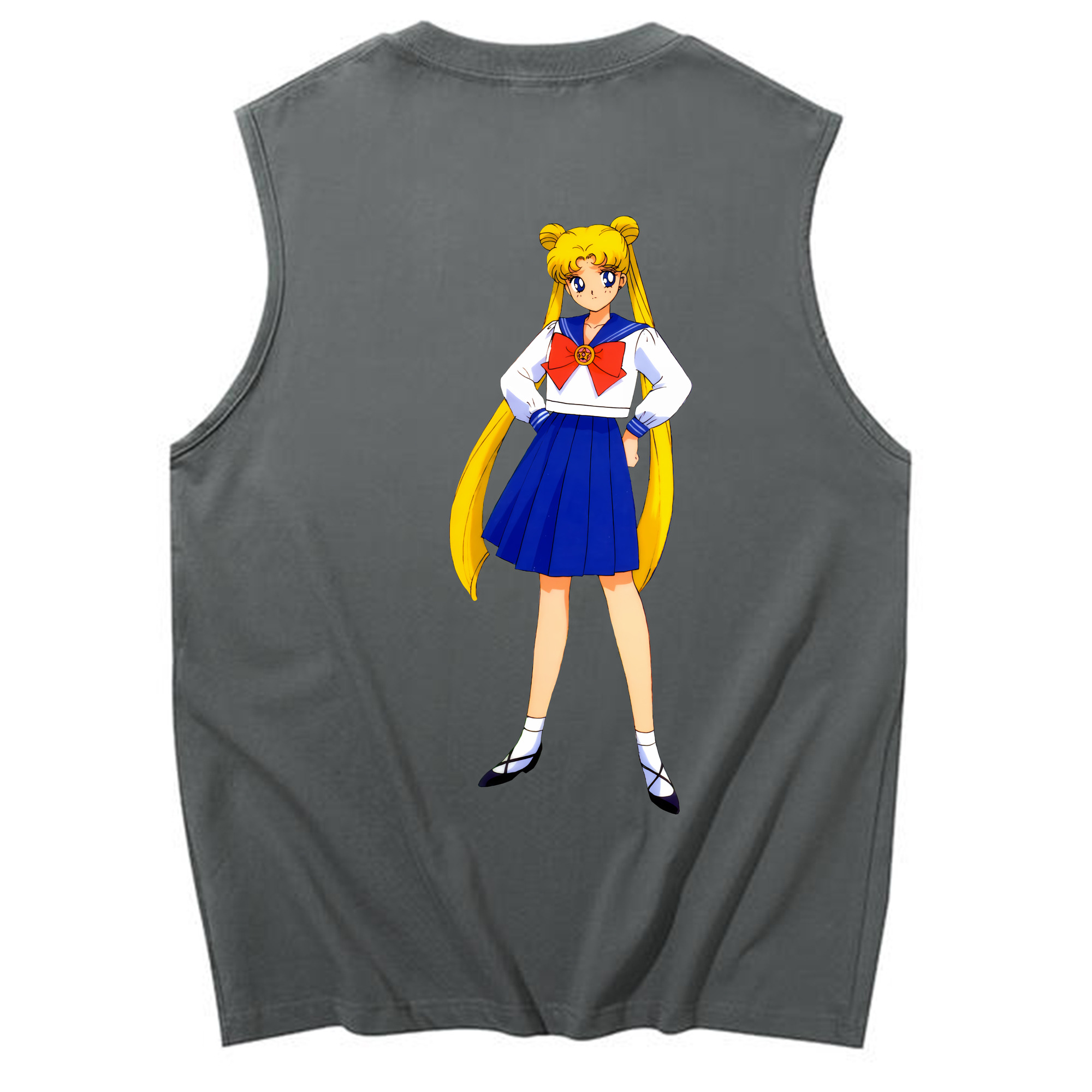 （画像用） 美少女戦士セーラームーン 愛野 美奈子 あいの みなこ Sailor Moon Aino Minako コットン100％タンクトップ（背面プリント）
